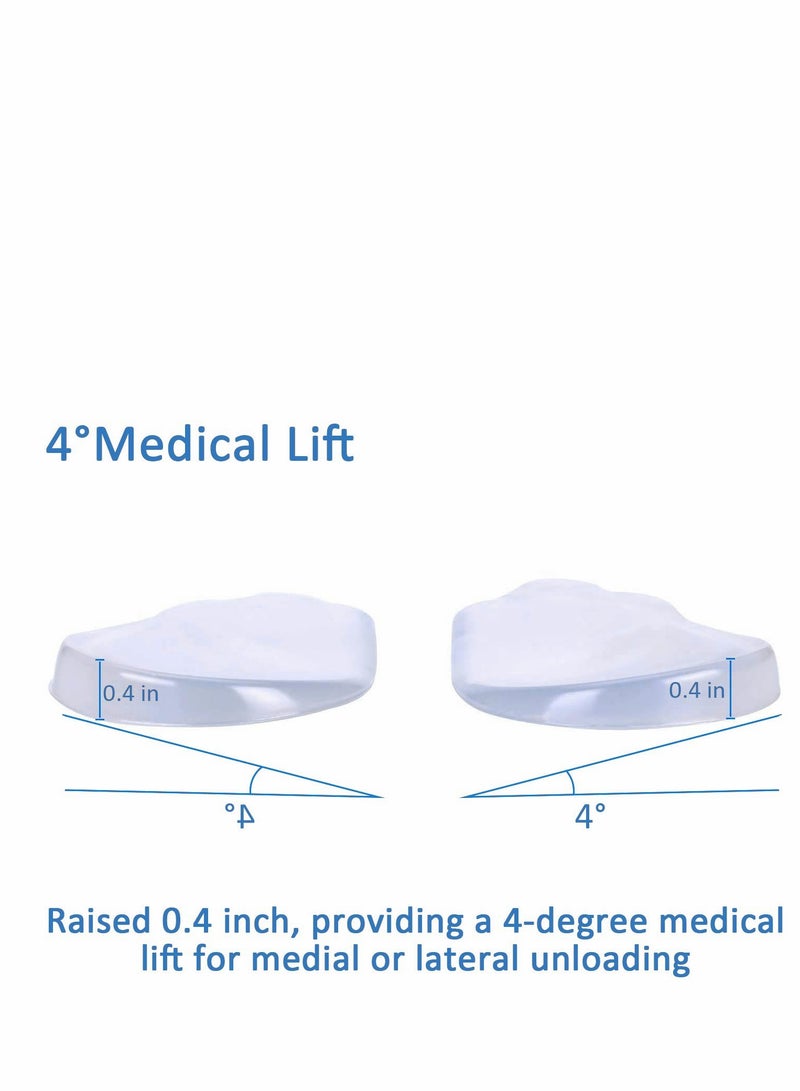 KASTWAVE Orthopedic Insoles, 4 Pairs for Men and Women, Medial &Lateral Heel Wedge Silicone Shoe Inserts, Height Increase Pad for Corrective Pronation, Supination, OX Type Leg - Image 2
