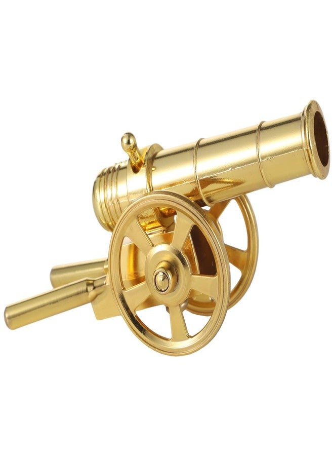Homaisson Mini Napoleon Cannon Model, Golden Alloy Cannon Decor, Desktop TV Stand Ornament, Traditional Cannon Statue with Rotating Barrel, Ideal Present for Collectors - Image 2