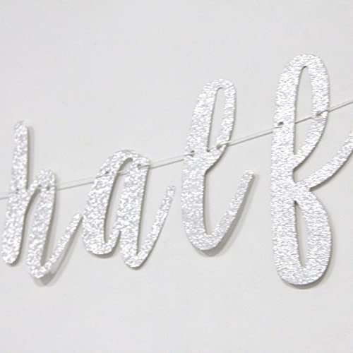 Festiko®Silver Happy Half Banner, Half Year Anniversary/Baby's Half Year Old Birthday Party Decorations - Image 4