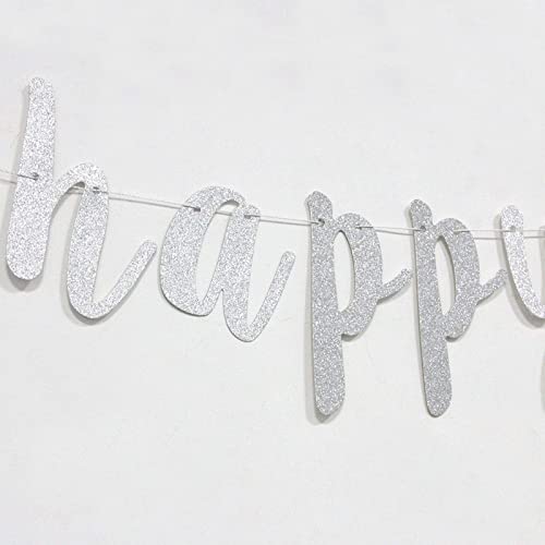 Festiko®Silver Happy Half Banner, Half Year Anniversary/Baby's Half Year Old Birthday Party Decorations - Image 3