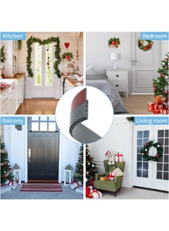 HomarKet 3 Pack Under Door Draft Stopper, 39" L Weather Stripping Door Seal, Bottom of Door Sweep for Exterior & Interior Doors, Garage Window Blocker Noise Dust Insulation Draft Guard, Grey  - Image 3