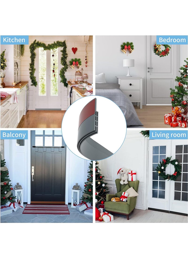 HomarKet 3 Pack Under Door Draft Stopper, 39" L Weather Stripping Door Seal, Bottom of Door Sweep for Exterior & Interior Doors, Garage Window Blocker Noise Dust Insulation Draft Guard, Grey  - Image 3