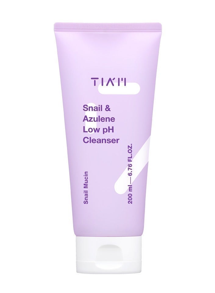 TIA'M Snail & Azulene Low pH Gel Cleanser for Gentle Cleansing & Soothing Skin - 200ml - Image 1