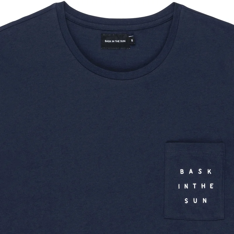 Bask in the Sun Swell Navy T-Shirt 100% Organic Cotton
