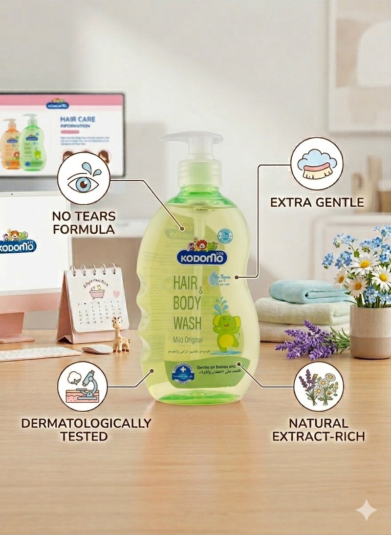 Kodomo Hair & Body Wash Mild Original 400 ml - Image 2