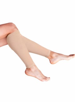 Captaintech Compression Socks, Calf Compression Sleeve Women Footless Skin-Colored Calf Support Mid-Calf Health Stretch Socks for Men and Women Shin Splints Varicose Vein Recovery (1 Pair, 34-40mm)  - Image 2