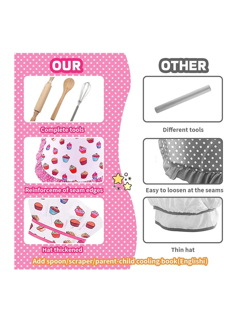 Baking Set for Kids, 17Pcs Kitchens Accessories Toys, Cooking Supplies Girls Boys Cooking Playset with Utensils, Children Kitchen Utensils for Child Junior Chefs 3+ - Image 2
