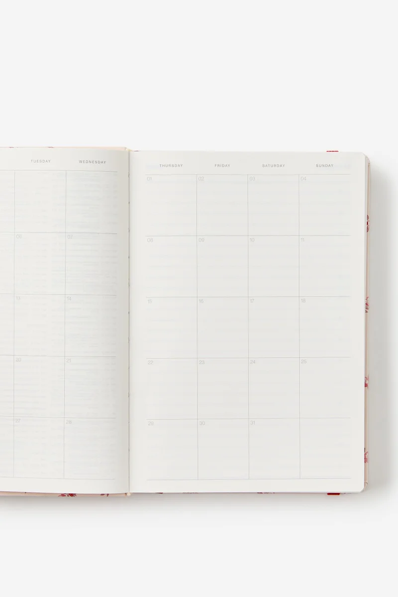 تايبو دفتر يوميات يومي بغلاف مقوى مقاس  لعام