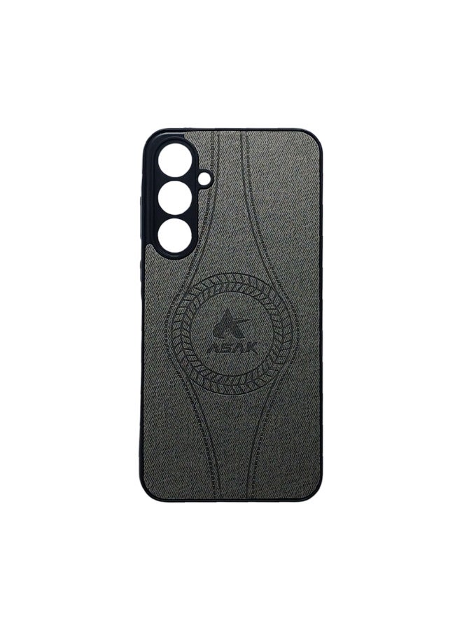 Phone Back Cover leather for Samsung Galaxy A35 gray - Image 1