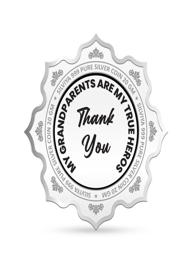Silviya BIS Hallmarked "Ideal Grandparents" 999 Pure Silver Coin (20 Gram) - Ideal Gift for Grandparents - Grandma - Grandpa - Birthday - Anniversary - With Certificate of Authenticity - Image 3