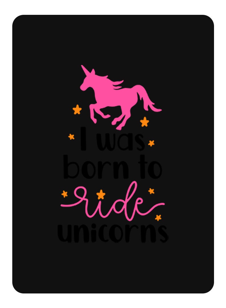 Theodor Protective Flip Case For Samsung Galaxy Tab S9 With Trifold Stand Auto Wake Sleep Shockproof Cover I was born to ride Unicorns copy - Image 1