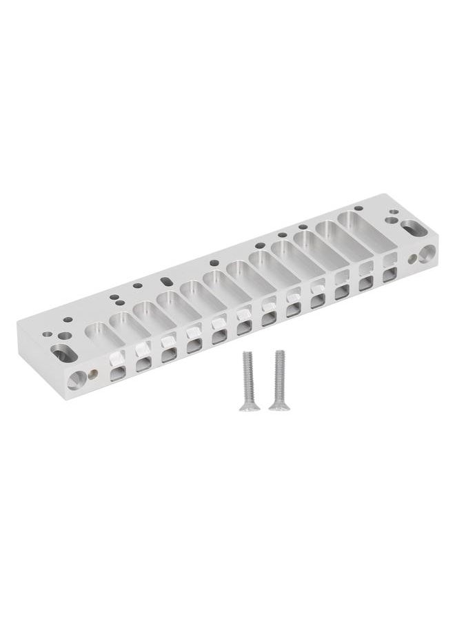 Thoraya - Harmonica Comb Part 12Hole Chromatic Scale Comb Frosted Silver Lightweight for HOHNER 270D - Image 1