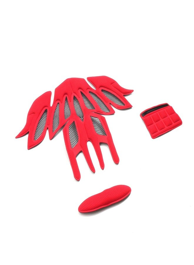 PAXLamb Helmet Inner Padding Net Foam Pads Kits Sealed Sponge Protective Lining Protection Liner Cushion Mat Set for Outdoor Sports Cycling Bike Motorcycle Bicycle Riding Accessories (Red) - Image 3
