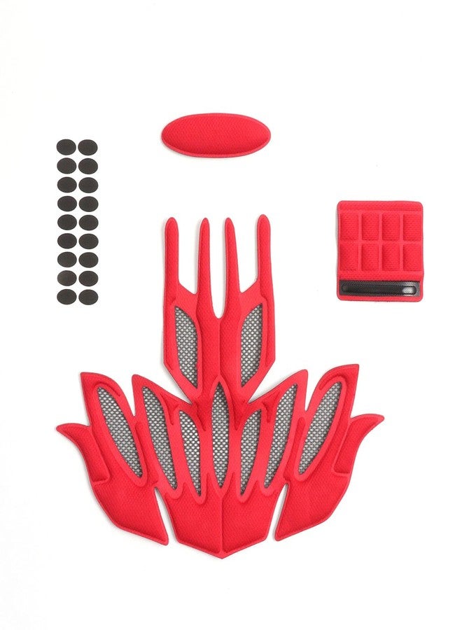 PAXLamb Helmet Inner Padding Net Foam Pads Kits Sealed Sponge Protective Lining Protection Liner Cushion Mat Set for Outdoor Sports Cycling Bike Motorcycle Bicycle Riding Accessories (Red) - Image 2