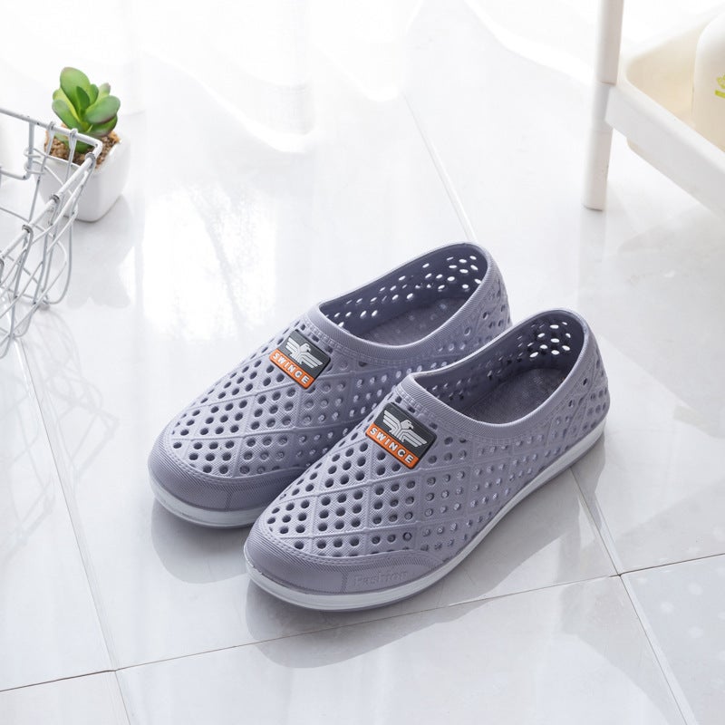 Xingyun New Men'S Comfortable All-Inclusive Pvc Baotou Breathable Garden Hole Shoes Injection Molded Summer Export Sandals And Slippers - Image 1
