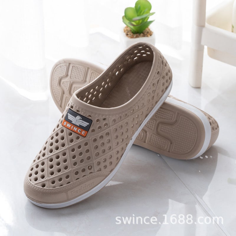 Xingyun New Men'S Comfortable All-Inclusive Pvc Baotou Breathable Garden Hole Shoes Injection Molded Summer Export Sandals And Slippers - Image 3