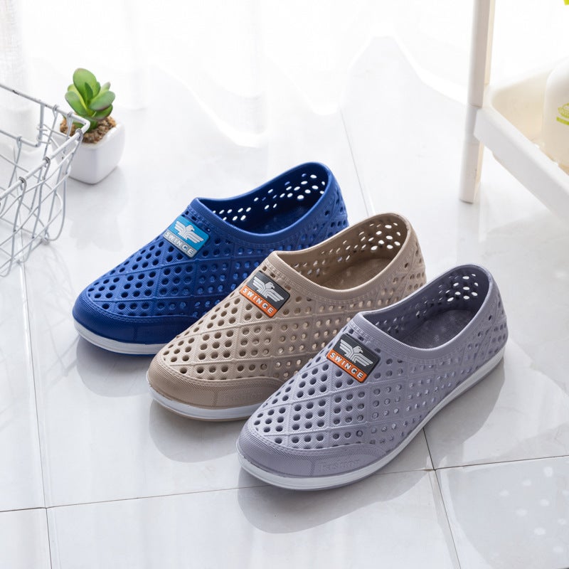 Xingyun New Men'S Comfortable All-Inclusive Pvc Baotou Breathable Garden Hole Shoes Injection Molded Summer Export Sandals And Slippers - Image 5