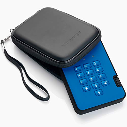 iStorage قرص iStorage diskAshur2 HDD سعة 1TB باللون الأزرق | قرص صلب محمول آمن | محمي بكلمة مرور | مقاوم للغبار والماء | تشفير الأجهزة - Image 3
