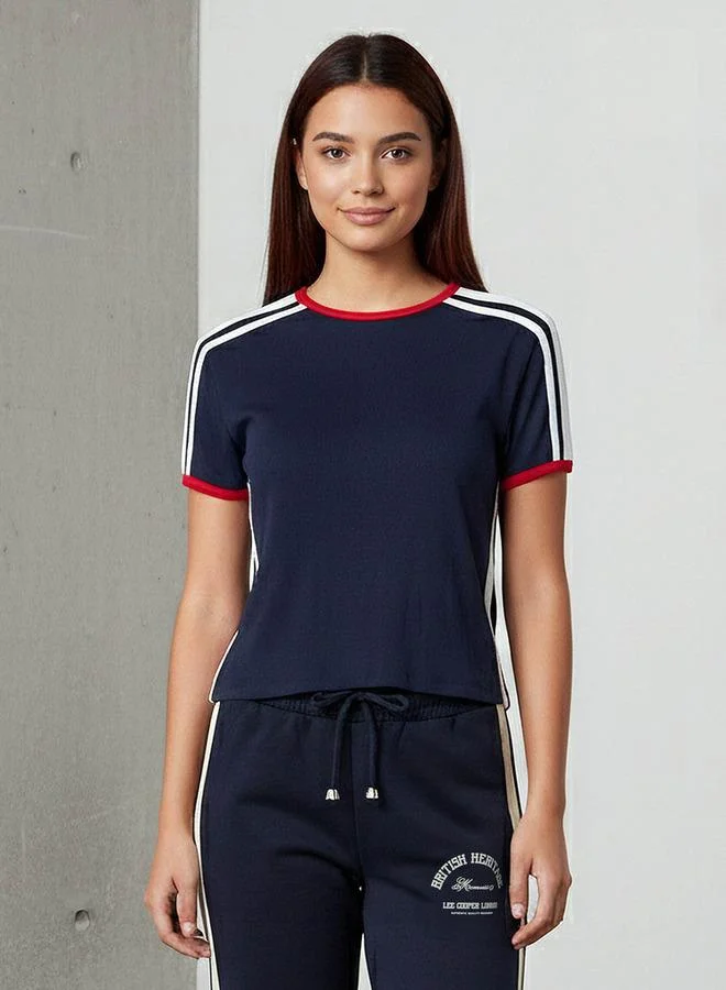 لي كوبر Lee Cooper Regular Fit T-shirt with Tape Detail