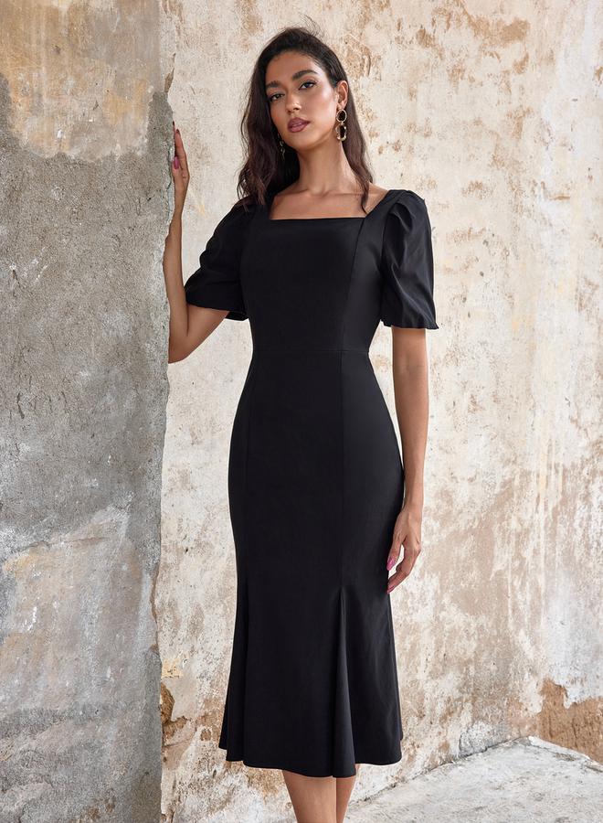 Take Two Black Squareneck Dress - Image 5