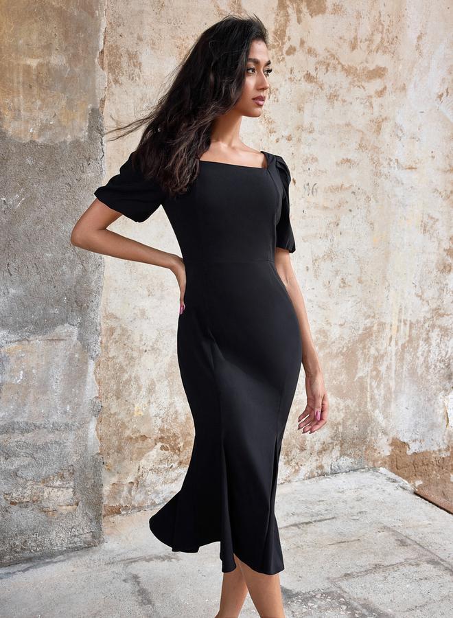 Take Two Black Squareneck Dress - Image 4