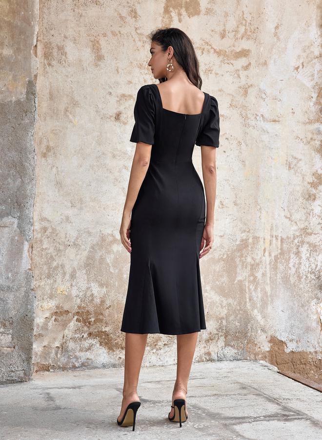 Take Two Black Squareneck Dress - Image 1