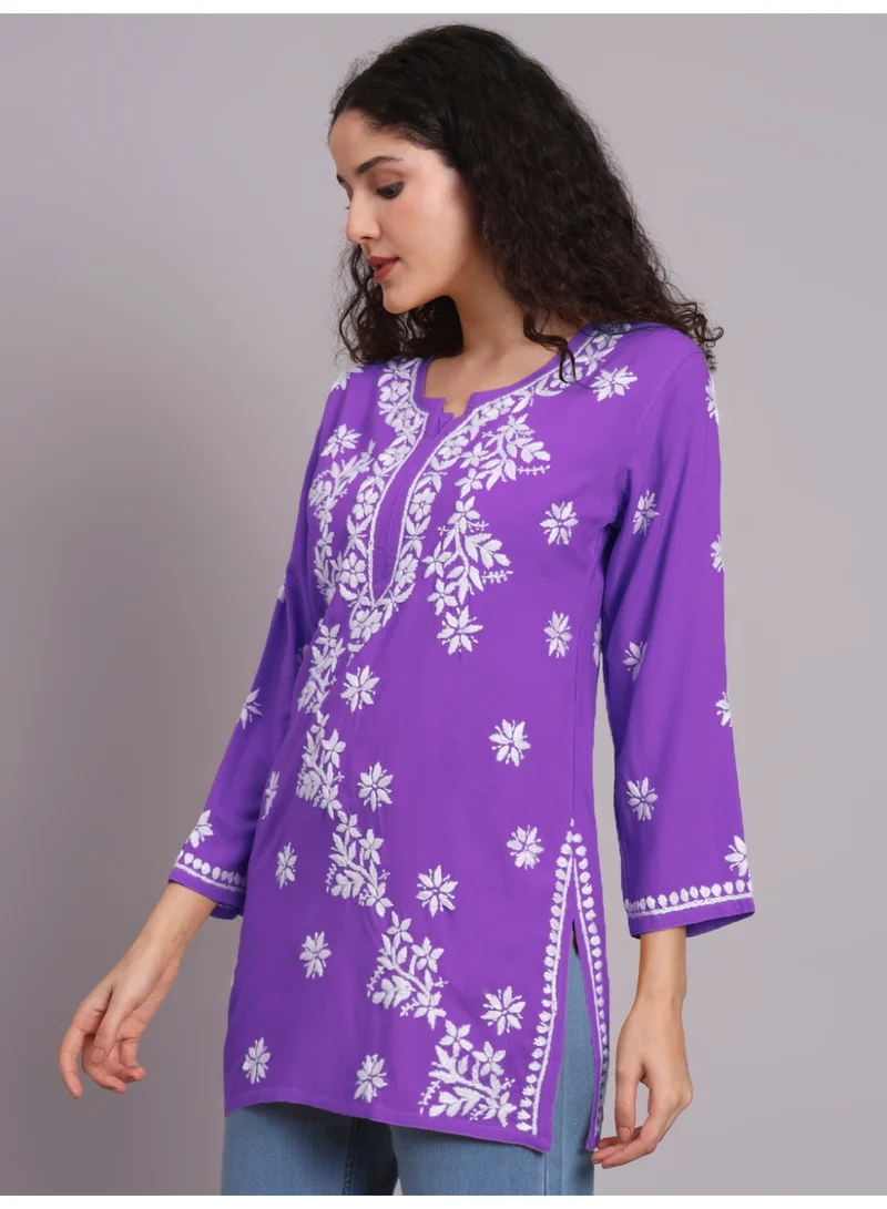 Alaya  Women Chikankari Hand Embroidered Rayon Kurti -AL4071 for Women | Best Price UAE