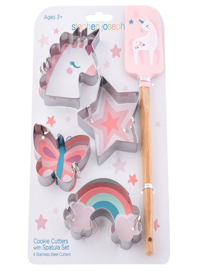 Stephen Joseph, Kids Cooking Cookie Set, Kids Toddler Cookie Cutter and Spatula, Unicorn - Image 1