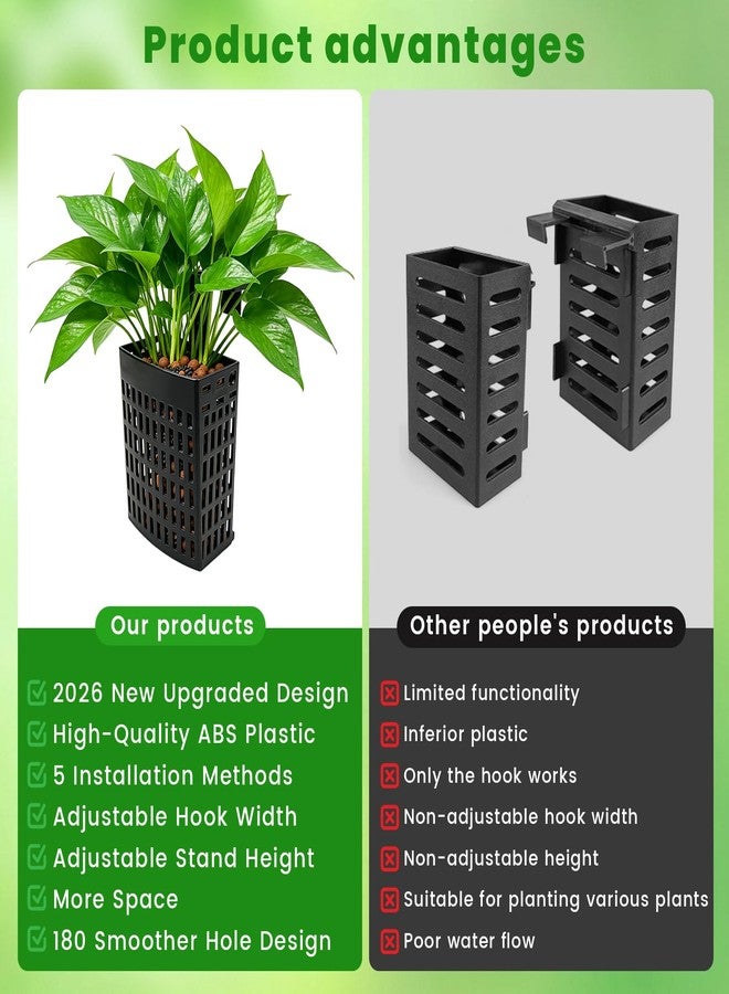 KCMOSGI 2 PCS Adjustable Aquarium Plant Holder, Fish Tank Plants Holder, Aquarium Plant Basket with Extendable Hook and Suction Cup for Fish Tank Aquaponic Cultivation - Image 5