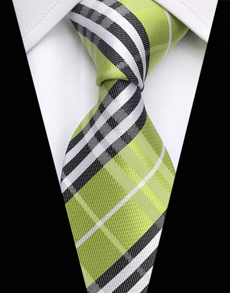 MENDENG Store Men's Classic Necktie Jacquard Woven Ties for Men Formal Business Ties Wedding Party Groomsmen Black Tie - Image 2