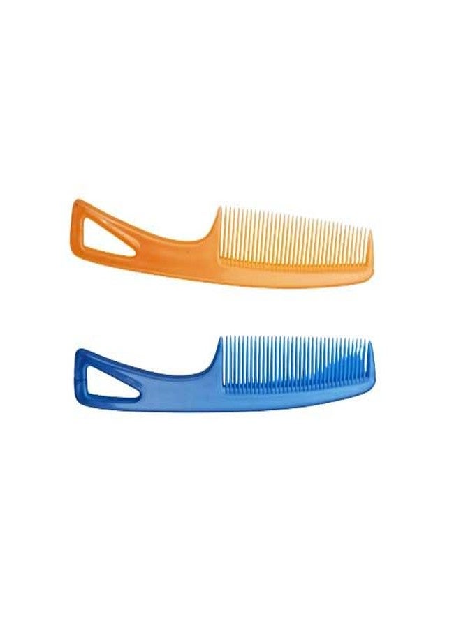 LooKat Multi-Color Hair Combs Set, Professional Styling Detangling Combs, 4 Piece Plastic Wide Tooth Combs in Pink, Purple, Orange, Teal - Image 4