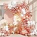 LANGASQUE Rose Gold Balloon Garland Kit 140Pcs Pearl Metallic Pink and White Confetti Balloons With Stars for Birthday Mothers Day Birdal Shower Wedding Sweet 16 Graduation Party Decorations - Image 2