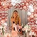 LANGASQUE Rose Gold Balloon Garland Kit 140Pcs Pearl Metallic Pink and White Confetti Balloons With Stars for Birthday Mothers Day Birdal Shower Wedding Sweet 16 Graduation Party Decorations - Image 4