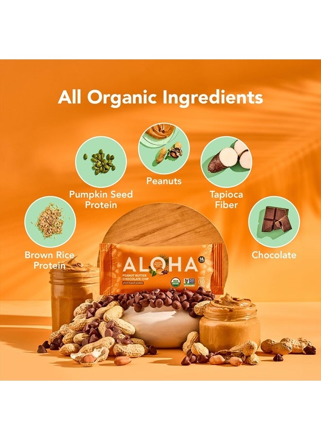 ALOHA Organic Plant Based Protein Bars Peanut Butter Chocolate Chip 1.98 Oz, Vegan Low Sugar, Gluten Free, Paleo - Pack of 12  - Image 3
