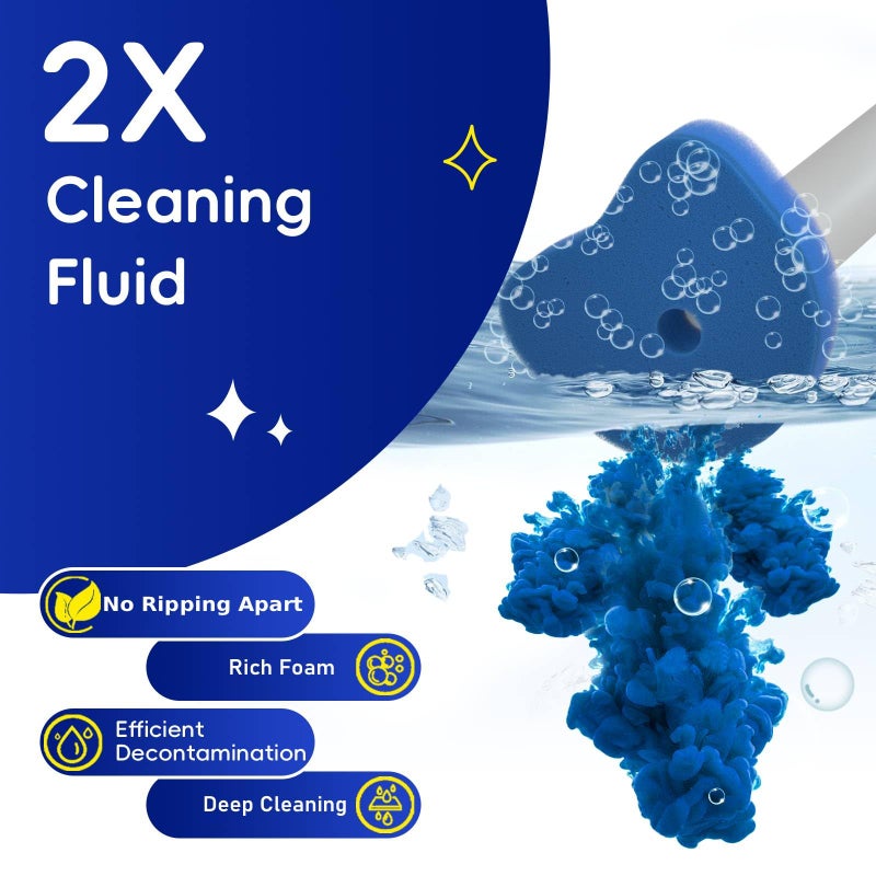 NewlonisÂ® Disposable Toilet Brush with 32 Refills, Wall-Mounted Toilet Bowl Cleaning Wand, Toilet Brush and Holder Set - Image 4