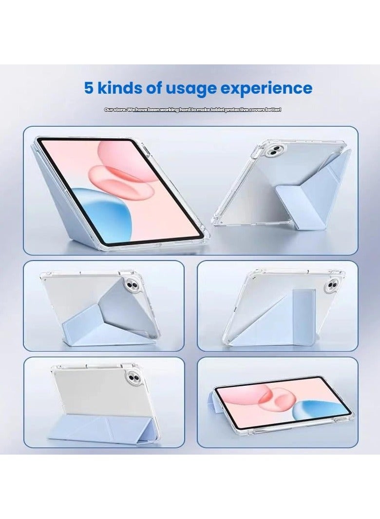 عام غلاف متوافق مع جهاز Honor Pad 10 مقاس 12.1 بوصة (2025) – غلاف لوحي من الأكريليك الشفاف مع طية على شكل Y وجلد مقاوم للسقوط لجهاز Honor Pad 10 مقاس 12.1 بوصة. - Image 3