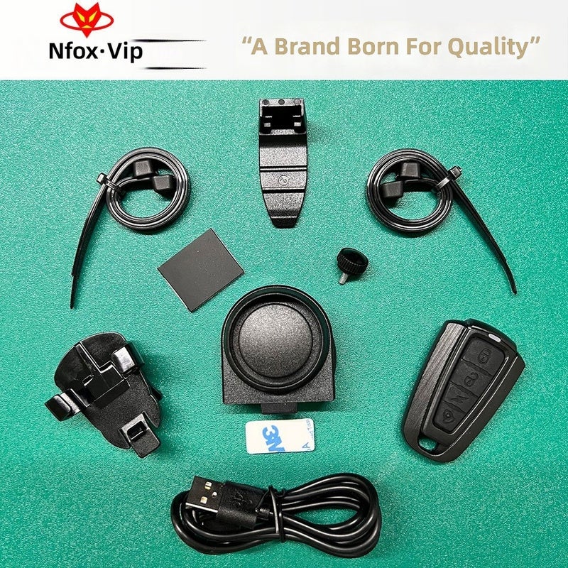 ANTUSI A2 Anti-Theft Bicycle Alarm Bell with Wireless Remote Control, Rechargeable Horn and Tail Light - Image 1