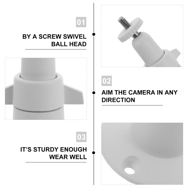 2 pcs 360 Degree Monitor Brackets Security Camera Stand Rotatable Camera Holders - Image 5