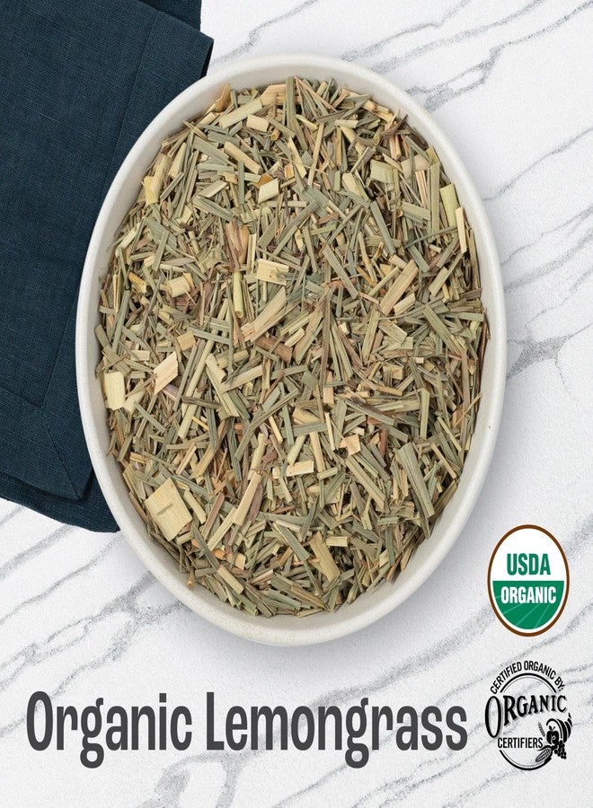 J MAC BOTANICALS Organic Lemongrass (4 oz) Certified USDA Organic, Cut & Sifted Dried Lemongrass tea from Egypt, resealable pouch. Packaged in the USA - Image 2