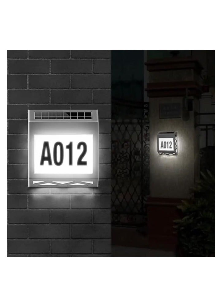 ARNOTEC Solar House Numbers Address Light Solar Powered LED House Number Sign Plaque Lamp For Outdoor Walls Courtyards Garden Streets  - Image 2