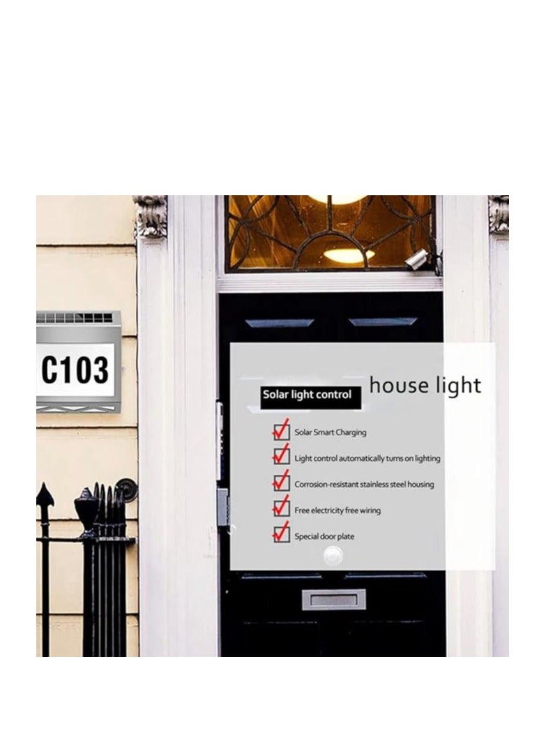 ARNOTEC Solar House Numbers Address Light Solar Powered LED House Number Sign Plaque Lamp For Outdoor Walls Courtyards Garden Streets  - Image 5