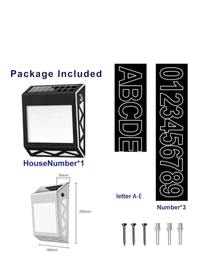 ARNOTEC Solar House Numbers Address Light Solar Powered LED House Number Sign Plaque Lamp For Outdoor Walls Courtyards Garden Streets  - Image 4