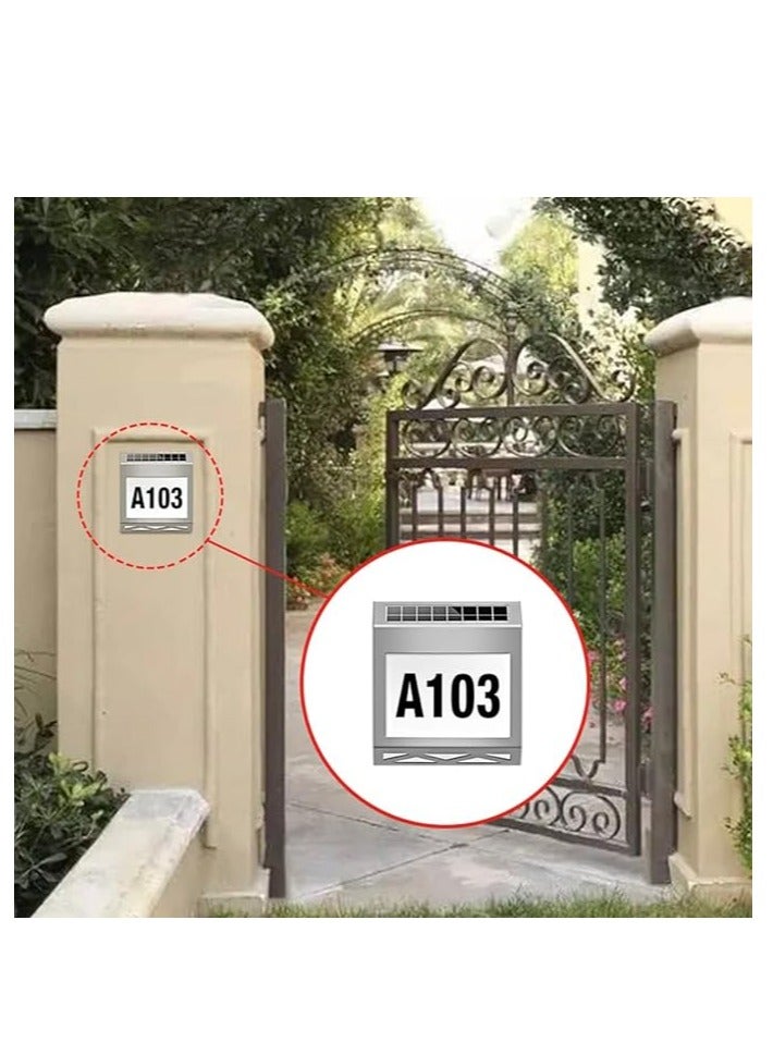 ARNOTEC Solar House Numbers Address Light Solar Powered LED House Number Sign Plaque Lamp For Outdoor Walls Courtyards Garden Streets  - Image 3