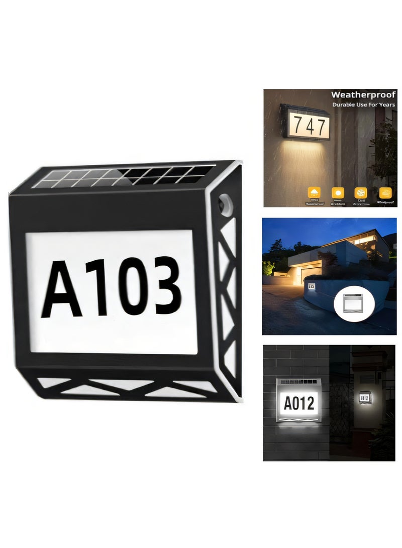 ARNOTEC Solar House Numbers Address Light Solar Powered LED House Number Sign Plaque Lamp For Outdoor Walls Courtyards Garden Streets  - Image 1