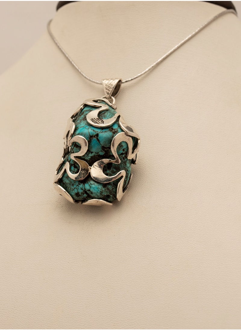 MERAKY 950 . Sterling Silver 950 Stone Coin Chain  - Image 3