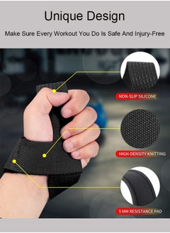 SKDK Cotton Hard Pull Wrist Lifting bands Grips Band-Deadlift Straps with Neoprene Cushioned Wrist Padded Gym Strap for Strength Training Weightlifting, Bodybuilding  - Image 2