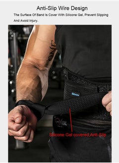 SKDK Cotton Hard Pull Wrist Lifting bands Grips Band-Deadlift Straps with Neoprene Cushioned Wrist Padded Gym Strap for Strength Training Weightlifting, Bodybuilding  - Image 3