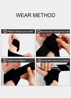 SKDK Cotton Hard Pull Wrist Lifting bands Grips Band-Deadlift Straps with Neoprene Cushioned Wrist Padded Gym Strap for Strength Training Weightlifting, Bodybuilding  - Image 4