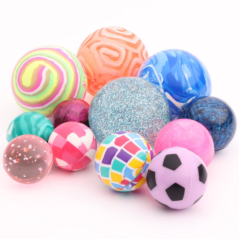 Entervending Bouncy Balls 12 Bouncing Balls Assorted Pack 3 Sizes 45mm 32mm and 25mm Mini Bouncy Balls for Kids Bouncy Ball Toys for Capsule Vending Machine - Image 2