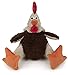 goDog Checkers Fat Rooster Squeaker Dog Toy Chew Resistant Durable Plush Soft Tough Reinforced Seams Brown Large - Image 3